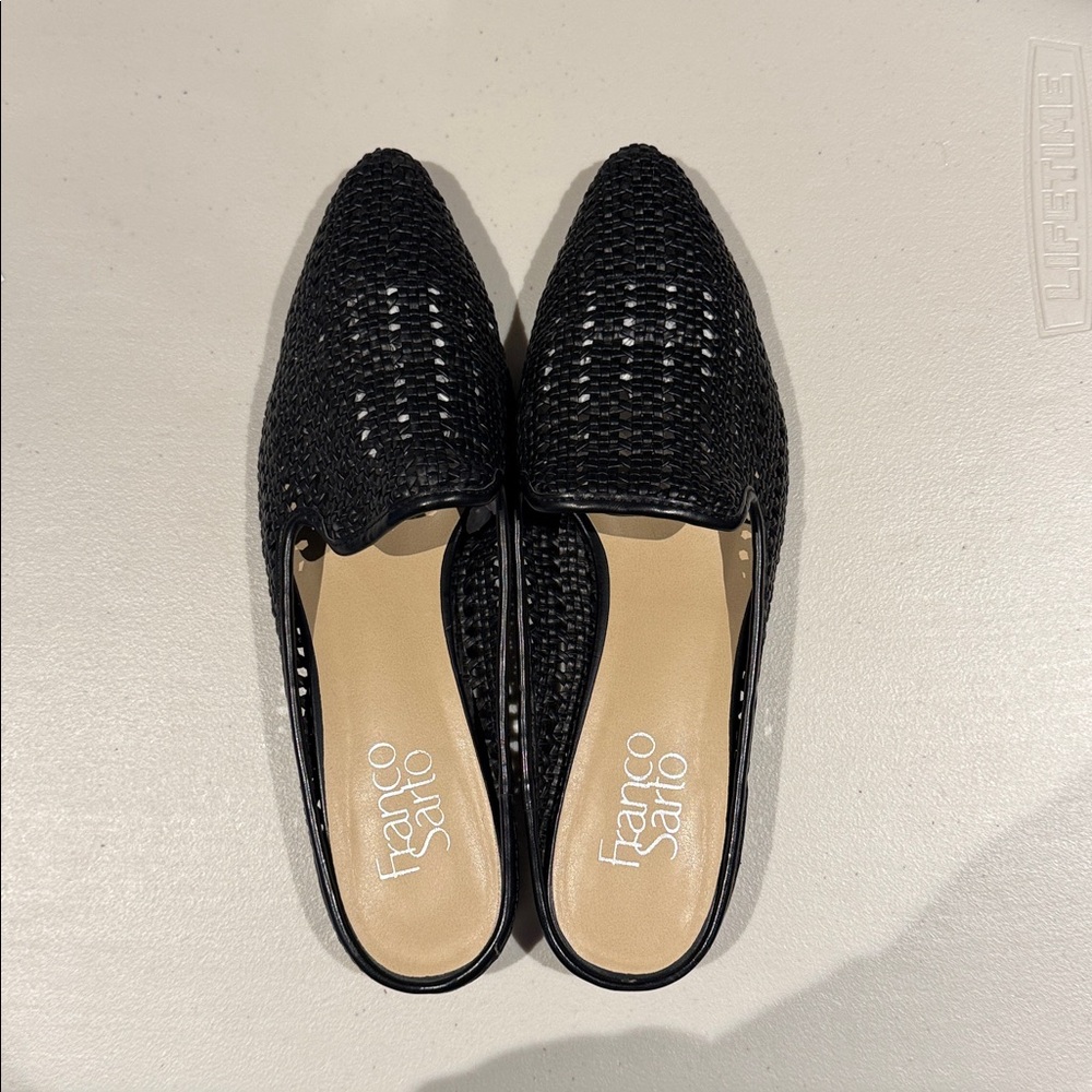 Franco Sarto Sorello Woven Weaved Mules Women’s 6.5 Black - Picture 4 of 9